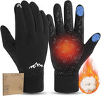 Pixel Panda Winter Gloves for Men Women Warm Touchscreen Gloves for Cold Weather Thin Water-Resistant Windproof Non-Slip Gloves for Cycling, Driving, Running, Hiking