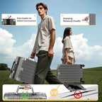 Krute Luggage Set 2 Pieces 20 28 Inch Aluminum Frame Carry on Luggages TSA Lock No Zipper Checked Suitcase with Spinner Wheels Lightweight PC Shell Hardside Suitcases