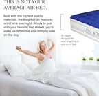 King Koil Luxury Cal King Air Mattress with Built-in Pump for Home, Camping & Guests - King Size Inflatable Airbed Luxury Double High Adjustable Blow Up Mattress, Durable Waterproof & Premium