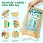 Disposable Urine Bags for Travel, 900ML Portable Solutions for Expedited Travel & Exigency Scenarios,Camping, Traffic Jams, Pregnant, Patient, Kids (Multi-Pack 4/9/12/27) (12 Pack)