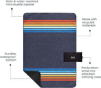 Rumpl Everywhere Mat, Waterproof Picnic Blanket and Ground Mat for Camping, Hiking, and Picnicking, 52x75 Inches, Coast Retro Rays