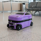 Kids Car Shaped Luggage Telescopic Handle Child's Sit on Suitcase Lightweight 3D Cartoon Car Suitcase for Young Children, Vacation, Airport, Red
