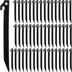 50 Pcs Plastic Tent Stakes 9 Inch Heavy Duty Tent Pegs Spike Hook Stakes Light Safe Tent Stakes, Plastic Inflatable Stakes for Halloween Christmas Garden Decorations Camping Outdoor Lawn Tarp