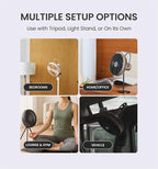 Claymore V600+ Rechargeable Camping Fan(Black) – 7,800 mAh Battery Operated Portable Fan for Indoor & Outdoor Use, 4-Speed Quiet Air Circulator, USB‑C Charging, Timer, Carry Pouch Included