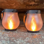 Schoolhouse Solar Lanterns Outdoor Waterproof - Realistic Flickering Flame, 3 Lighting Modes with Rope Handle Design, Waterproof & Solar-Powered for Patio, Garden, Porch, Tabletop Indoor Decor 1 Pack