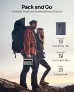 Portable Power Station 90,000mAh with 40W Solar Panel, DaranEner 288Wh LiFePO4 Battery, Backup w/2× 350W (600W Surge)110V Pure Sine Wave AC Outlet, Solar Generator for Home Backup, CPAP, RV, Camping
