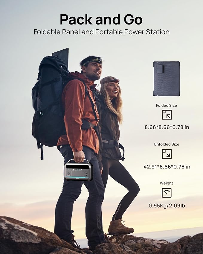 Portable Power Station 90,000mAh with 40W Solar Panel, DaranEner 288Wh LiFePO4 Battery, Backup w/2× 350W (600W Surge)110V Pure Sine Wave AC Outlet, Solar Generator for Home Backup, CPAP, RV, Camping