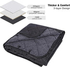 REDCAMP Large Camping Blanket with Sherpa Lining, Cold Weather Warm Outdoor Blanket Windproof for Camping Stadium, Hiking, Machine Washable （59"x 79"）