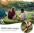 Camping Sleeping Pad with Pillow, Built-in Foot Pump Inflatable Sleeping Pad, Ultralight Air Mattress, Durable Waterproof Camping Pad for for Tent, Backpacking, Hiking