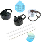 DRINCO Stainless Steel Water Bottle Spout Lid Vacuum Insulated Double Wall Water Bottle Wide Mouth (40oz 32oz 22oz 18oz 14oz) Leak Proof Keeps Cold or Hot (32 oz, 32oz Barn Red)