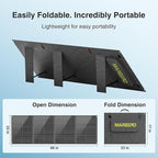 MARBERO 200W Portable Solar Panel for Power Station & DC Devices 200 Watt Foldable Solar Charger >23% High Efficiency IP68 Waterproof Compatible with Solar Generator for Camping RV Outdoor Cloudy