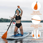 SUP Paddle, Stand Up Paddle Board Paddle Lightweight Adjustable 4-Piece Aluminium Kayak Paddles, Unique Lock Design Floating Alloy Shaft Paddle for Paddle Board