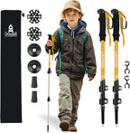 Lightweight Collapsible Kids Hiking Poles - Retractable Kids Hiking Stick, Telescoping Aluminum Trekking Poles 2 Pack, Adjustable Kids Ski Poles by Croosse