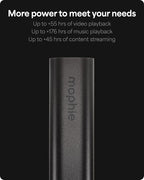 Mophie Powerstation 10,000mAh Power Bank (Gen 3) – Ultra-Fast USB-C PD, 30W Output, Charges 2 Devices, Up to 2 Phone Charges, LED Indicator, Compact & Portable, Premium Anodized Aluminum Body, Black