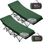 CYMULA Camping Cot Mattress 2in Memory Foam Sleeping Pad,Soft Warm Non-Slip Camping Mattress Topper with Retaining for Adults,Portable Roll up Pad for Travel(75 x30)（only Mattress）