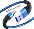 Essri 2Pack for iPhone Charger Cord 3FT, Lighting Cable 3 Feet to USB Charging Cable, Nylon Braided Charging Cord 3 Foot Compatible with iPhone 14 13 12 11 X XS XR Pad - Blue