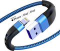 Essri 2Pack for iPhone Charger Cord 6FT, Lighting Cable 6 Feet to USB Charging Cable, Nylon Braided Charging Cord 6 Foot Compatible with iPhone 14 13 12 11 X XS XR 15 Pad - Blue