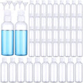 Eccliy 100 Pcs 3.4oz Small Travel Bottles Plastic Empty Squeeze Bottle Clear Refillable Shampoo Container with 5 Funnel for Liquids Cream Cosmetic Toiletries