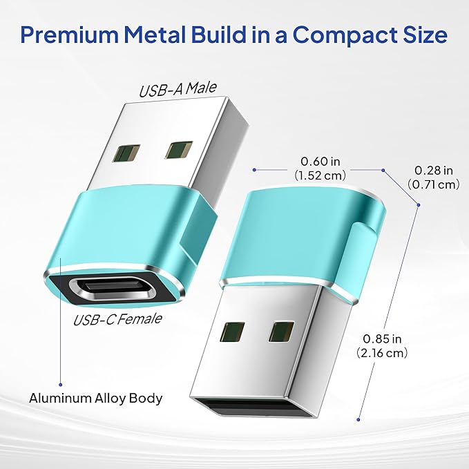 Elebase for Apple Watch Ultra 3 Adapter,USB to USB C Adaptor 4 Pack,Type C Female to A Male Charger Converter for iWatch Series 8 7,iPhone 17 16 15 14 Pro Plus Max,Airpods 4,iPad 9 10 Air 5 Mini 6 7 8