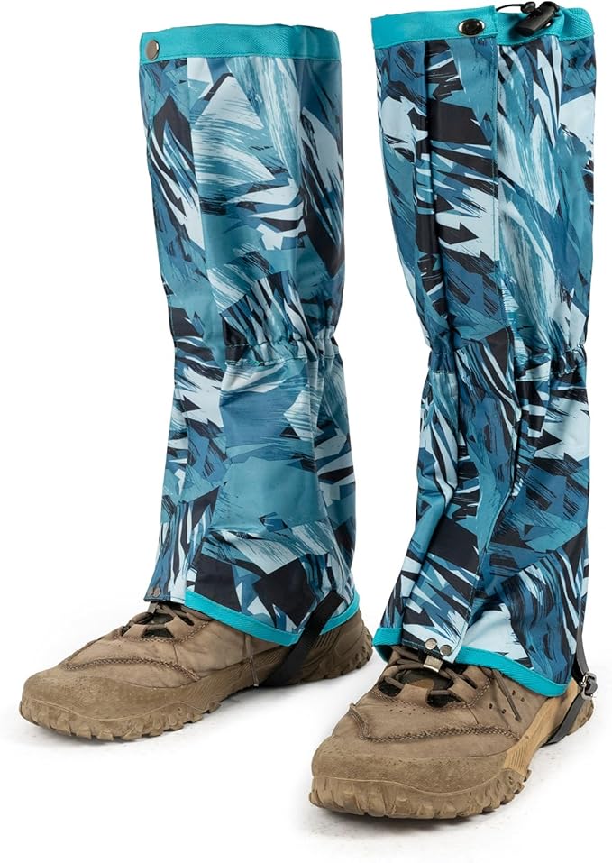 likloks Adjustable Leg Gaiters for Men & Women - Lightweight & Waterproof Gaiter for Hiking, Snow, Trail, Trekking, Hunting, Climbing