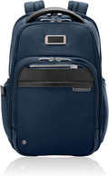 Briggs & Riley Medium Backpack for Women & Men - Laptop Backpack, For Work & Travel, Carry On Size, Lightweight & Durable, Padded Straps, Fits up to 14" Laptop - @work Collection, Navy