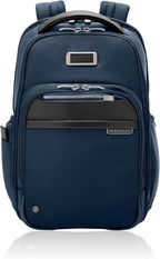 Briggs & Riley Medium Backpack for Women & Men - Laptop Backpack, For Work & Travel, Carry On Size, Lightweight & Durable, Padded Straps, Fits up to 14" Laptop - @work Collection, Navy