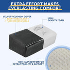 Foot Rest for Under Desk at Work, Adjustable Footrest for Office Chair & Gaming Chair,Ergonomic Footrest Pillow Desk Foot Stool with Washable Cover for Home, Airplane, Travel (Black)