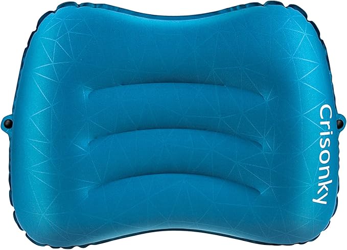 Camping Pillow - Inflatable Pillow - Travel Pillows for Backpacking & Airplane, Lumbar Support 2.0 Blow Up Pillow, Ultralight Compressible, Comfortable, Ergonomic Pillows