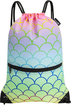 HOLYLUCK Drawstring Backpack Bag Sport Gym Sackpack