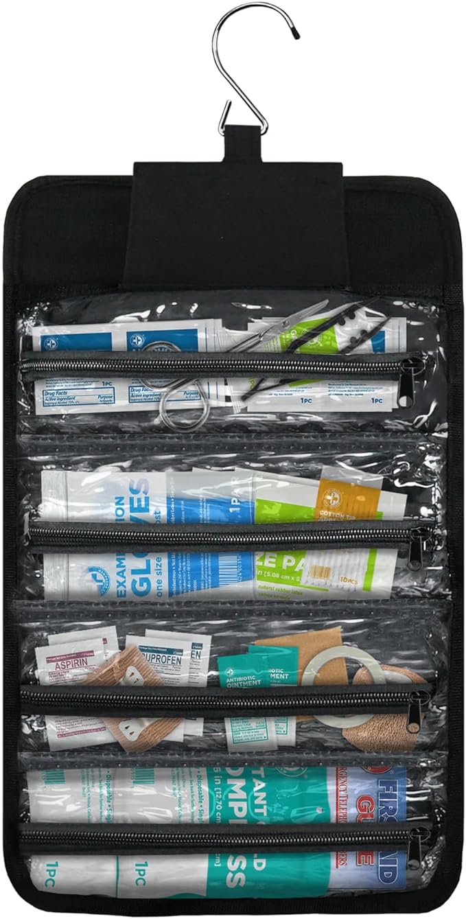 Be Smart Get Prepared 73-Piece Coach’s and Team Sports First Aid Kit in Roll up Bag: Clean, Treat, Protect Cuts, Scrapes. Home, Office, Car, School, Travel, Hunting, Outdoor, Camping, FSA HSA