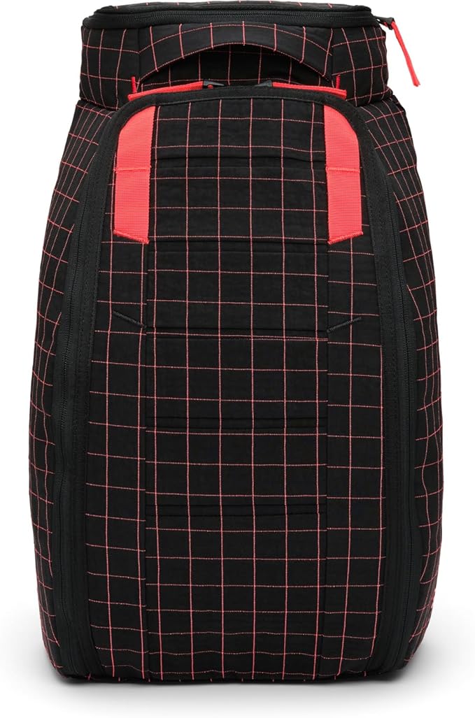 Db Journey The Hugger - Durable Travel Backpack with Laptop Compartment for Work & Gym, Luggage Backpack with Roller Bag Attachment, Full-Zip Main Compartment, 25L - Coral Flash