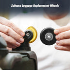 Zoofen 42 x 18mm Luggage Replacement Wheels 4 Pcs - Rubber Suitcase Wear-Resistant Repair Wheels