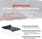 zzlamb Camping Blanket, Outdoor Lightweight Travel Blanket Puffy Portable Down Alternative, Windproof Warm Cloak with Snaps, Cozy Quilt Backpacking Picnic RV Plane Car Hammock Beach Climbing