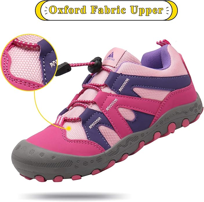 Mishansha Boy's Girl's Hiking Shoes Low Top Sneakers Outdoor Trekking Walking Climbing Running Shoes