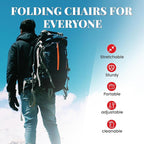 2 Pack Portable Telescoping Stools Collapsible Stool with Cushion,Retractable Foldingstool Max Load Capacity 400lbs, Portable Collapsible Stools for Camping Hiking Outdoor BBQ Rainbow-Red