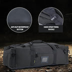 105l Large Duffel Bag For Travel, Gym & Sports - Water Repellent Polyester, Hidden Straps, Shoe Compartment - Perfect Luggage Duffle Bag Or Backpack For Men & Women