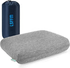 Travel & Camping Memory Foam Pillow, Travel Essentials, Hammock Pillows with Double-Layered Pillow Cover, Easy to Clean, Compact Travel Pillows for Sleeping (Grey)