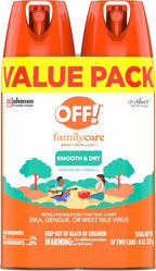 OFF! Family Care Mosquito, Tick, and Insect Repellent, Bug Spray Containing 15% DEET, Protects Against Mosquitoes, 4 Oz, 2 Count