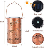 Dragonfly Solar Lanterns Outdoor Waterproof, Birthday Gifts for Women Mom Grandma, Hanging Solar Lights for Yard, Patio, Porch, Garden Decor, Christmas Gifts for Her/Him