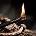 Überleben Tindår Tinder Fire Starter Kit, Wicker Rope Kit - Fire Starter Survival Tool Kit, Waterproof, 60 Min Burn Time - Paraffin Wax Rope Hemp Wick & Bellow - Black Aluminum Sleeve & Slider Box