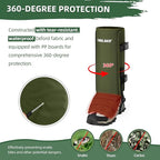 CAMULAND Snake Gaiters for Men & Women, Durable Waterproof Snake Guards for Lower Leg Protection