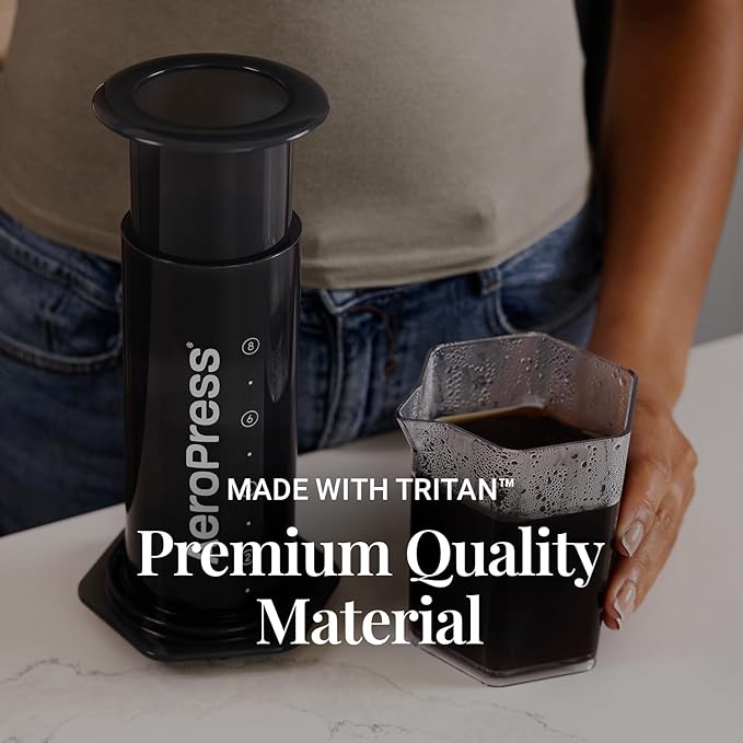 AeroPress Coffee Maker Carafe, 20 oz (600 ml) Capacity, Shatterproof Pour Over Coffee Carafe, Ideal for Original, Clear, and XL Presses, Compact and Travel-Friendly Design, Made in USA