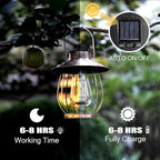 Solar Lanterns Outdoor Waterproof - Outdoor Hanging Lantern with Shepherds Hook, Garden Solar Lights Decorative Gifts for Women Mom Grandma, Lanterns Decorative Outdoor for Yard Patio Backyard Porch