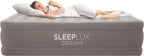 SLEEPLUX Dream Luxury Queen Air Mattress, Built-in Dual Pump, Stays Inflated All Night, 18” Double-High Blow-Up Airbed with Coil Beams, for Guests, RV Camping & Home, 1-Year Warranty