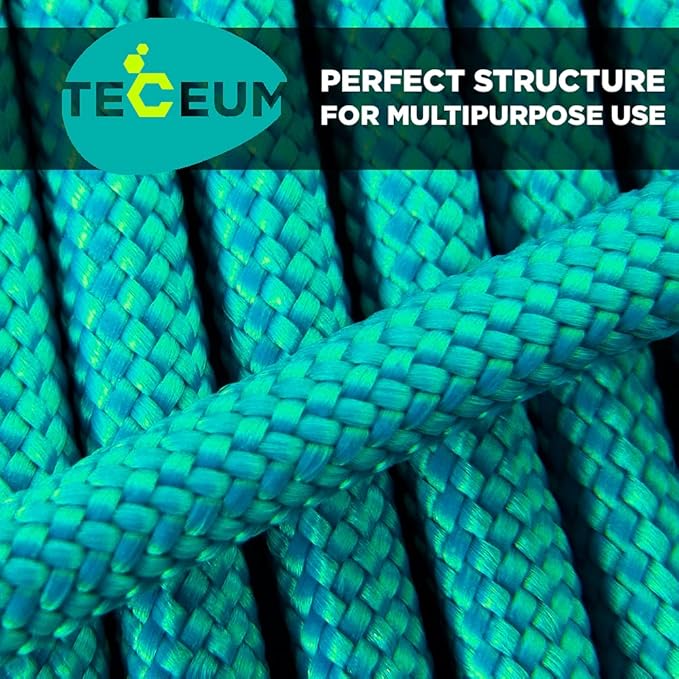 TECEUM 5/32" Paracord Rope 1000 – 1000ft / 200ft / 100ft / 50ft – Tactical Parachute Cord 4mm – 45+ Colors – Nylon String for Survival & Camping Gear – Stripe Cord for Survival – Utility Rope