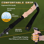 Trekking Poles Aviation Grade Aluminum Alloy-Strong Lightweight Collapsible Walking Sticks for Hiking Poles for Women, Men,Seniors in The 4 Season,All-Terrain,2pc Per Set