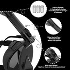 R10 Full Face Snorkel Mask Adults, Snorkeling Mask Gear for Adults&Kids, Fully Enclosed CO2 Transportation Solution, Silicone Bonding Anti-Leak&Anti-Fog, Foldable for Portability