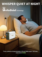 EHOM Portable Power Station 350W (Peak 700W), EP350 299Wh Solar Generator with 120V Pure Sine Wave AC/USB/Car Outlets, Backup Lithium Battery Generator for CPAP Outdoor RV Camping Emergency Blackout