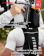 UTOBEST Running Vest, 5L Hydration Vest Lightweight, Breathable and Sweatproof Running Backpack, Adjustable Running Hydration Vest for Trail Running Marathon Race Jogging Cycling