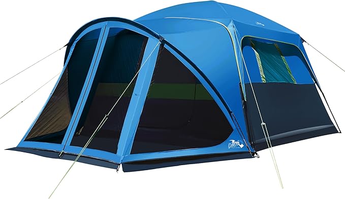Tents for Camping 6/8/10 Person Camping Tent with Screen Porch, Weatherproof Large Cabin Tent with Rainfly and Carry Bag, Family Tent for Outdoor Camping and Backyard